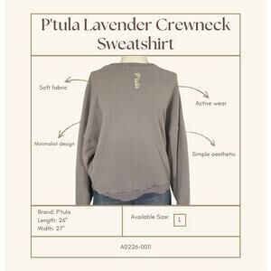 P'tula Lavendar Crewneck Sweatshirt
